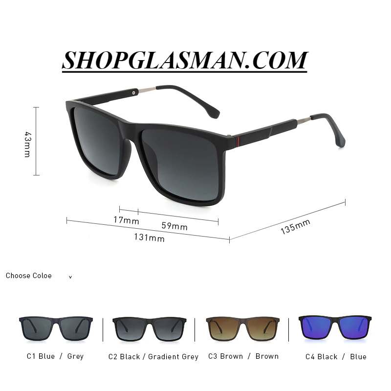 Men Vintage Mix Material Polarized Sunglasses Classic Brand Sun glasses Coating Lens Driving Eyewear For Men/Women 483